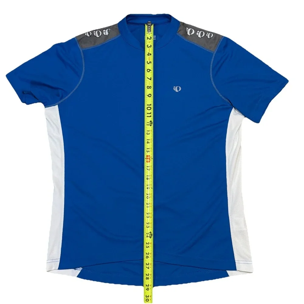 Pearl Izumi SELECT‎ Cycling Jersey Top Blue Reflective 1/2 Zip Mens XL